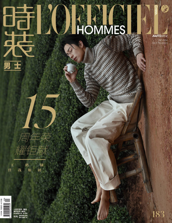 《时装》男士版十五周年特刊10期王鹤棣A套餐+B套餐+1张特别版海报